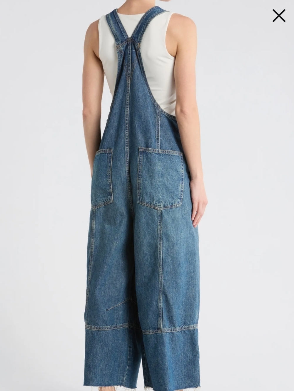 We The Free Denim Overalls in Deep Blue - Picture 7 of 9